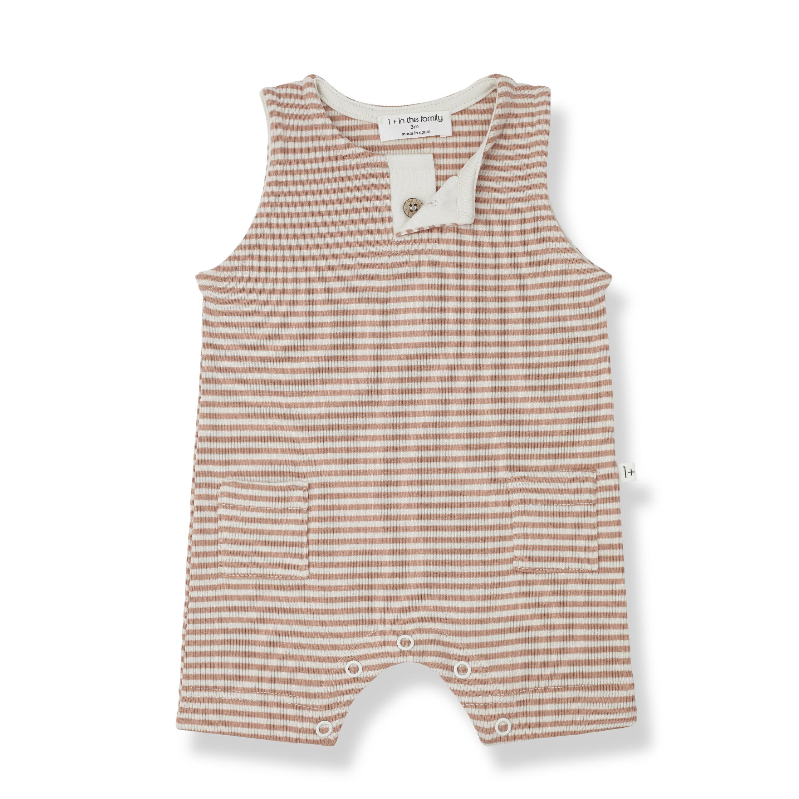 Barboteuse bebe 1+ in the family rayée
