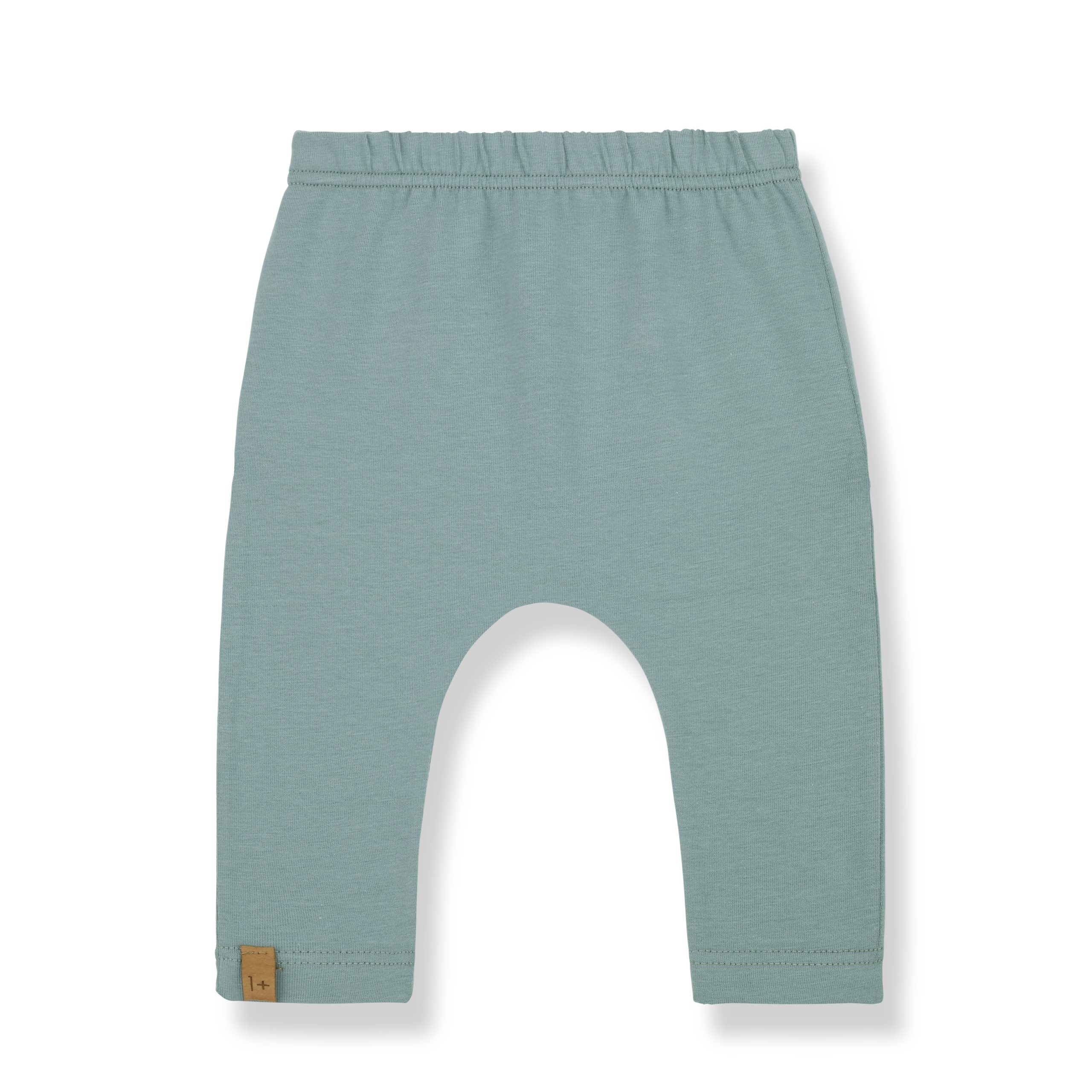 Legging bébé bleu vert en coton de la marque 1+ in the Family, taille élastique