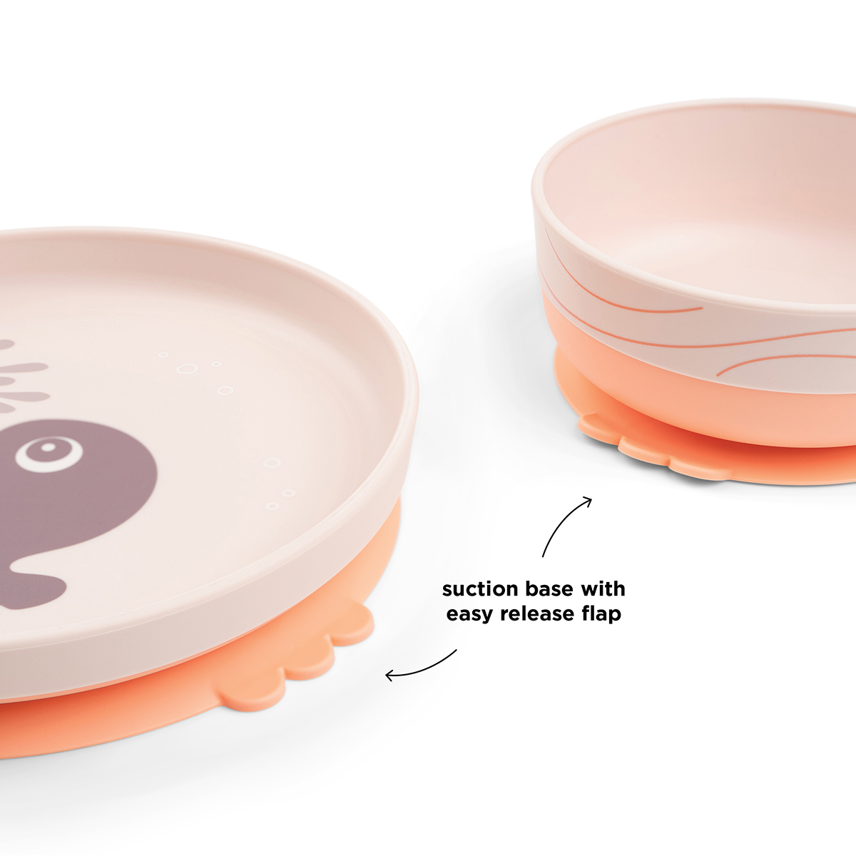 Coffret repas Wally - 3 pièces - Rose