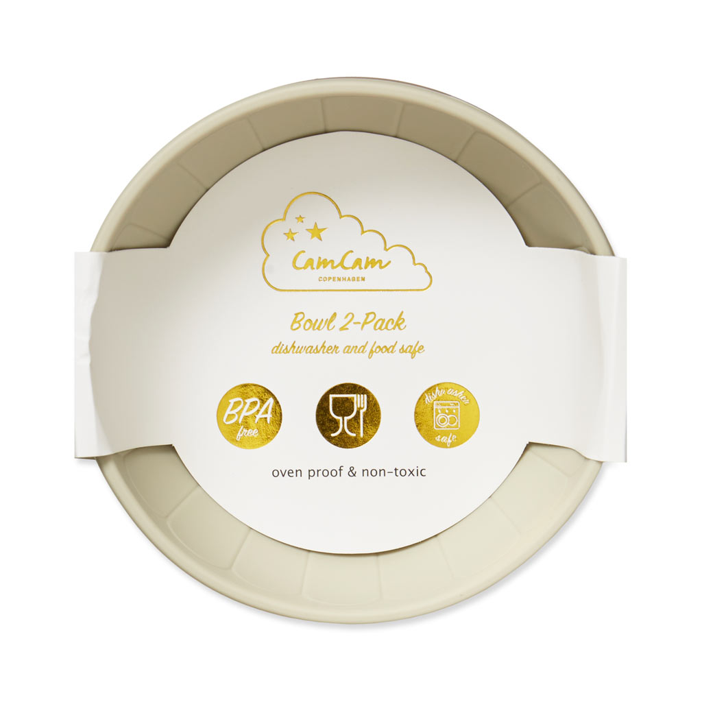 Bol Fleurs en silicone - Set de 2 - Beige et Marron