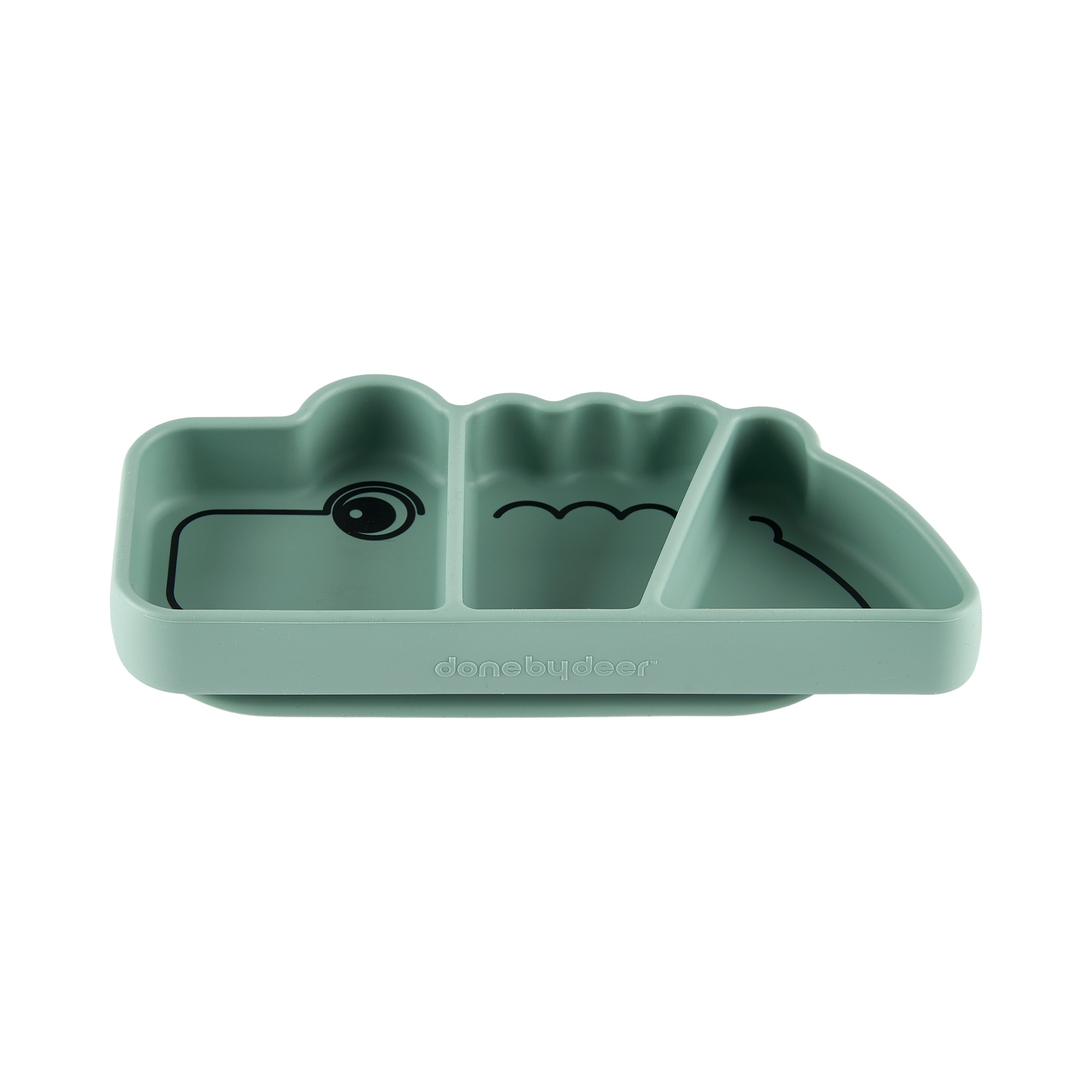 Assiette antidérapante Croco en silicone - Vert