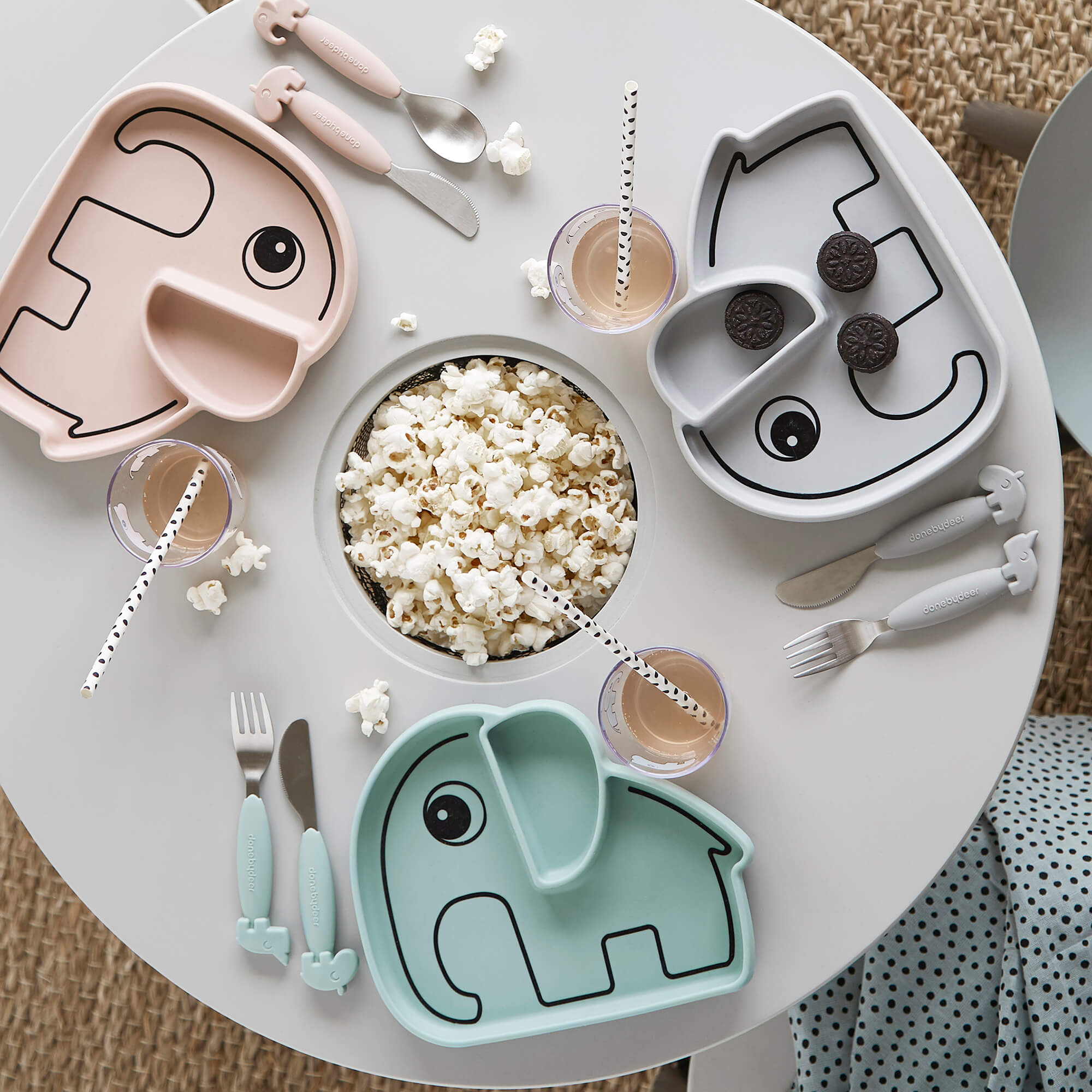 Assiette antidérapante Elphee en silicone - Rose