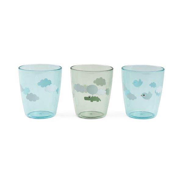 Set de 3 mini verres - Happy Clouds - Vert Done By Deer