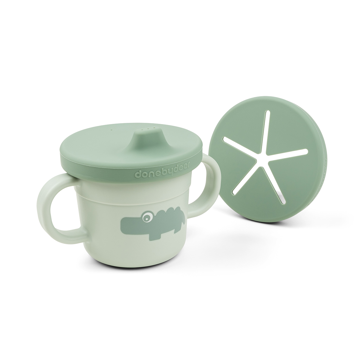 Tasse d'apprentissage et snack - Croco Vert Done by deer