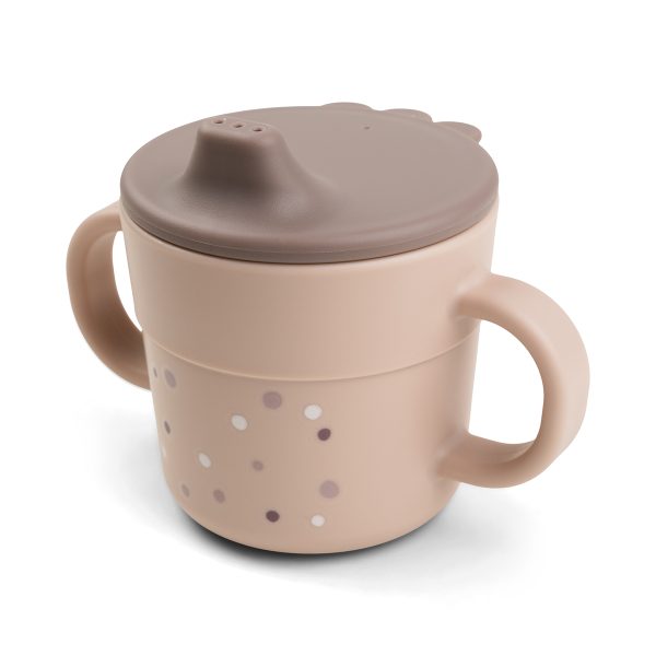 Tasse d'apprentissage - Happy dots - Rose Done by deer