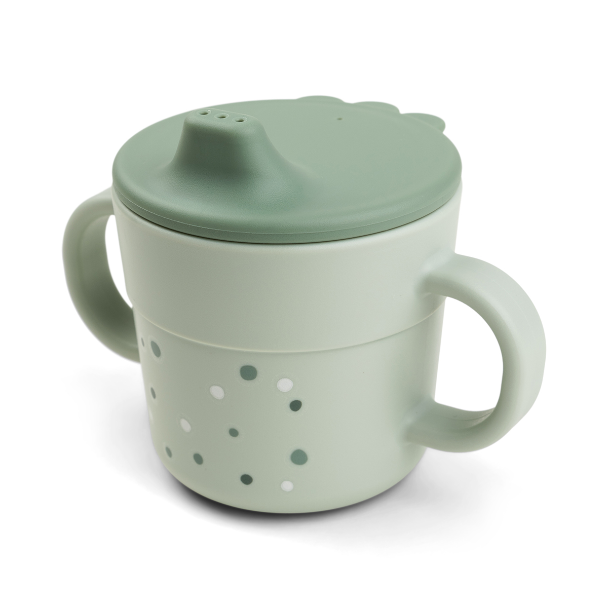 Tasse d'apprentissage - Happy dots - Vert Done by deer