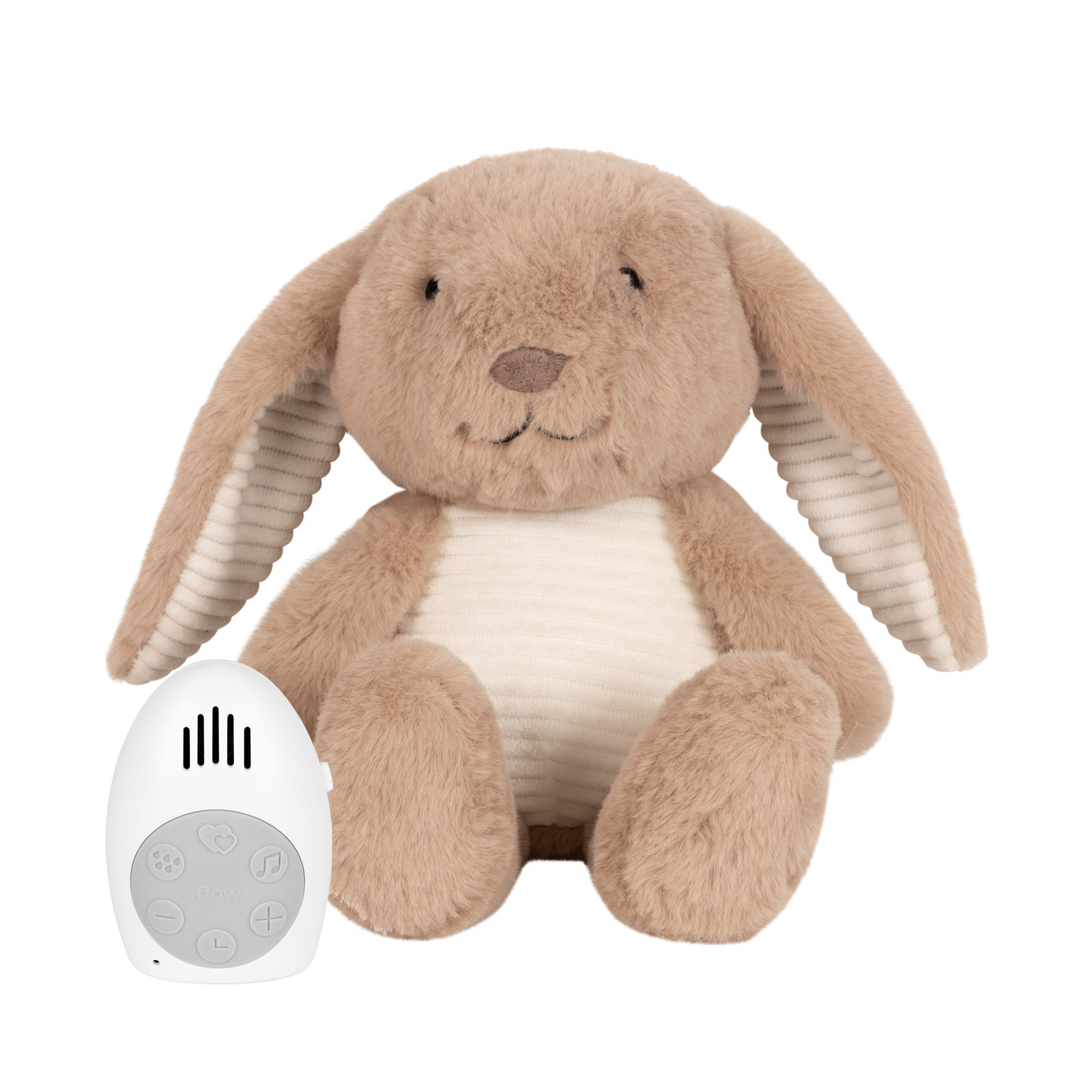 Peluche bruit blanc Milo lapin Flow Amsterdam avec boîtier sonore
