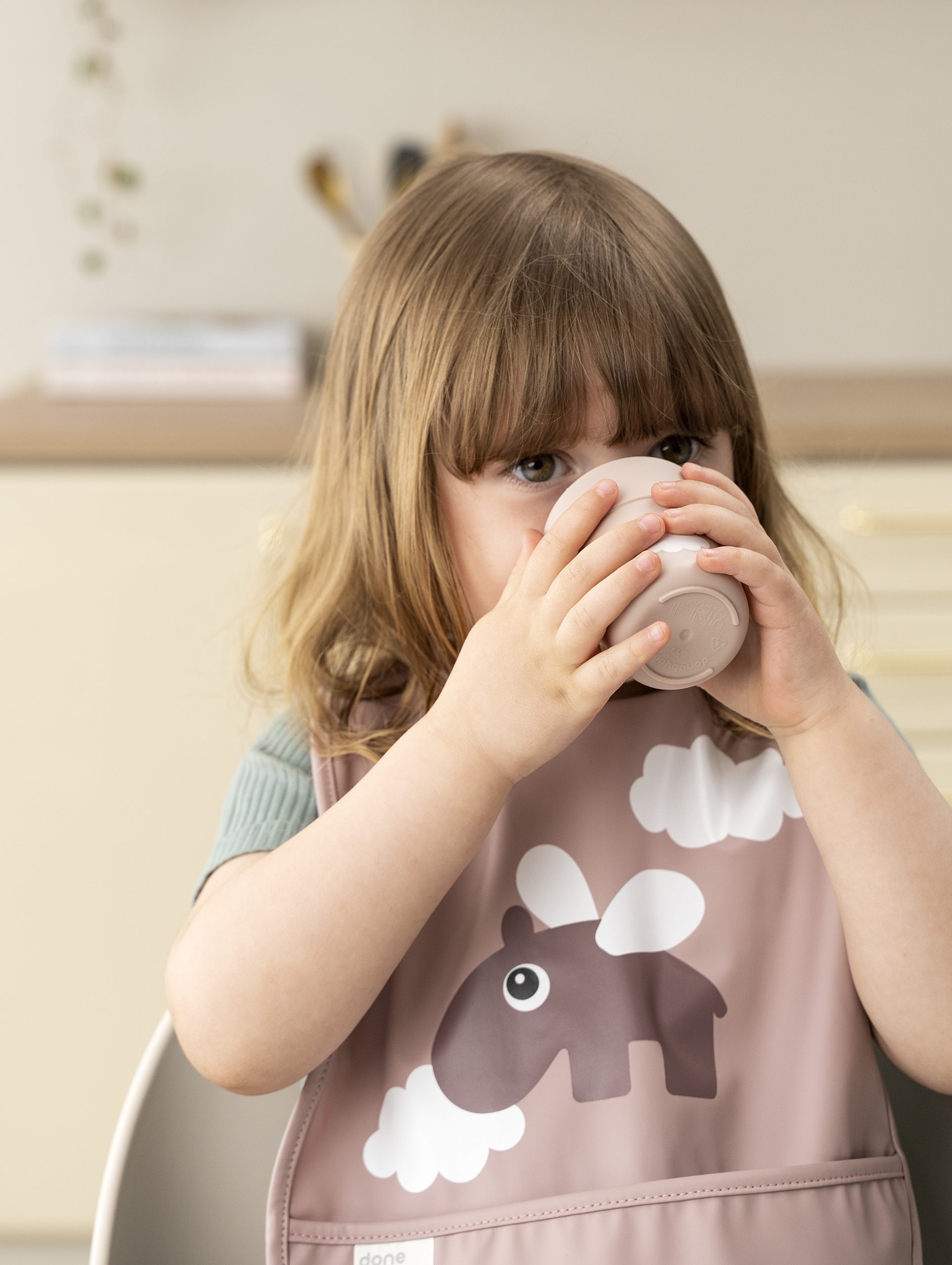 Mini gobelet foodie happy clouds - rose 135ml