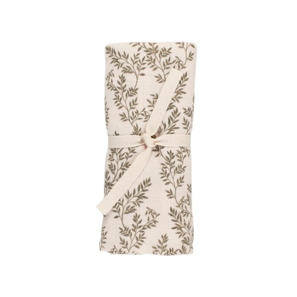 Lange en coton - Bay Leaves main sauvage