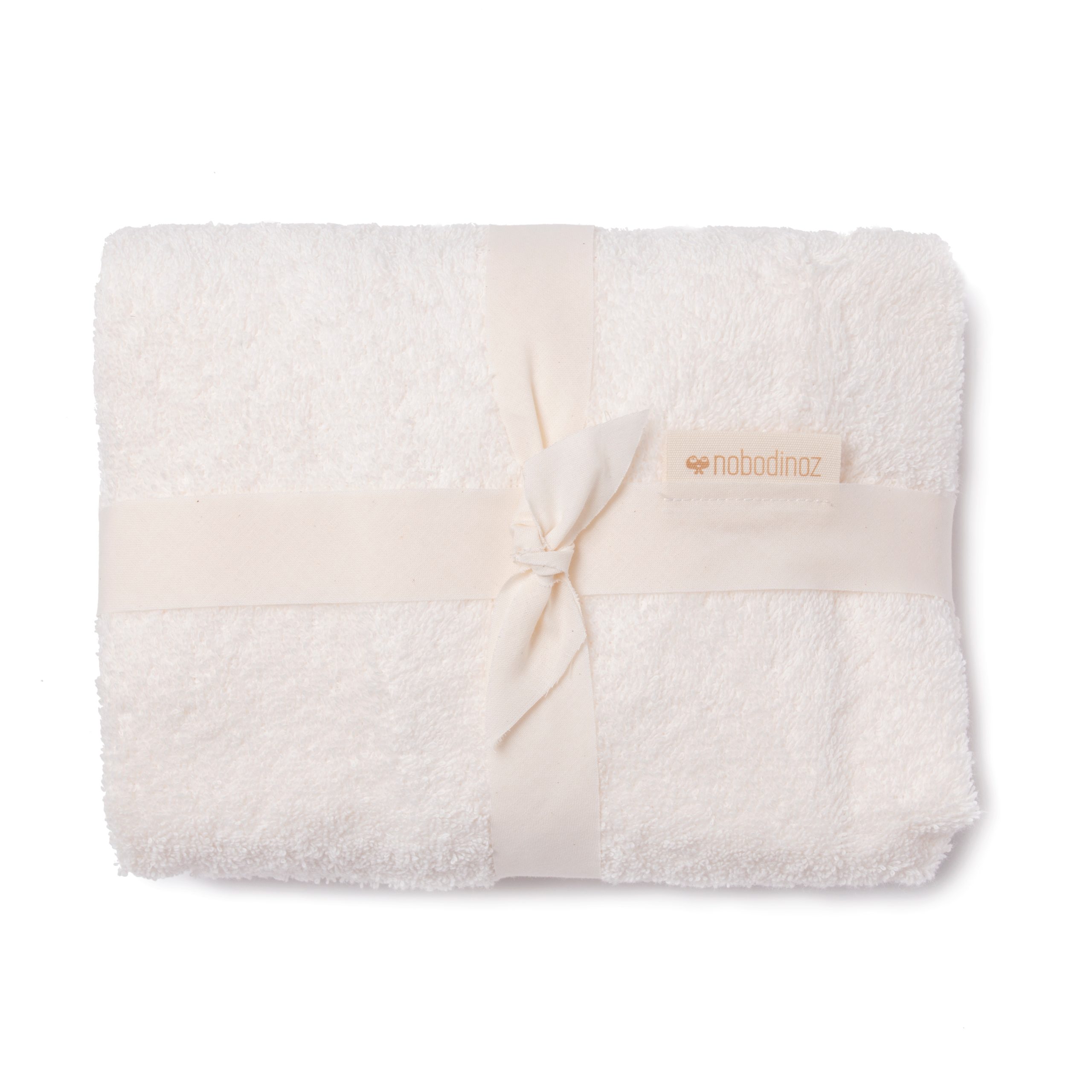 Matelas à langer Nobodinoz Natural plié avec ruban de coton