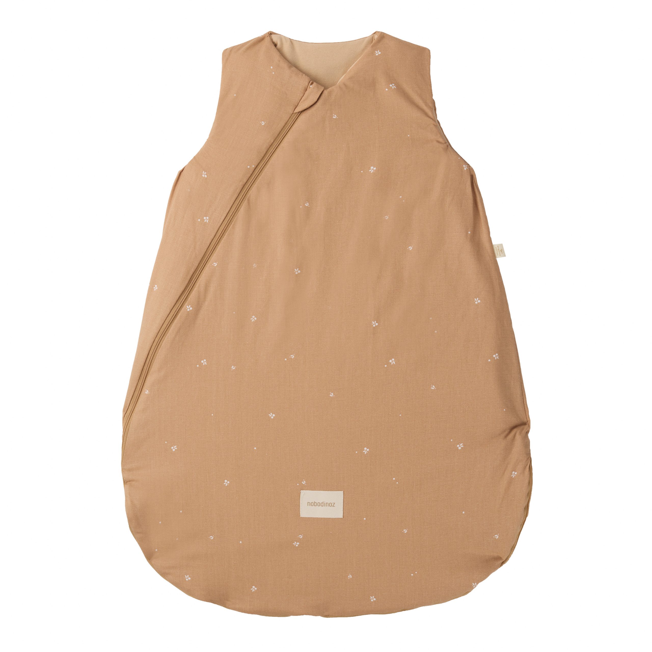 Gigoteuse bébé hiver Cocoon Nobodinoz en coton bio couleur terracotta clair pour bébé 