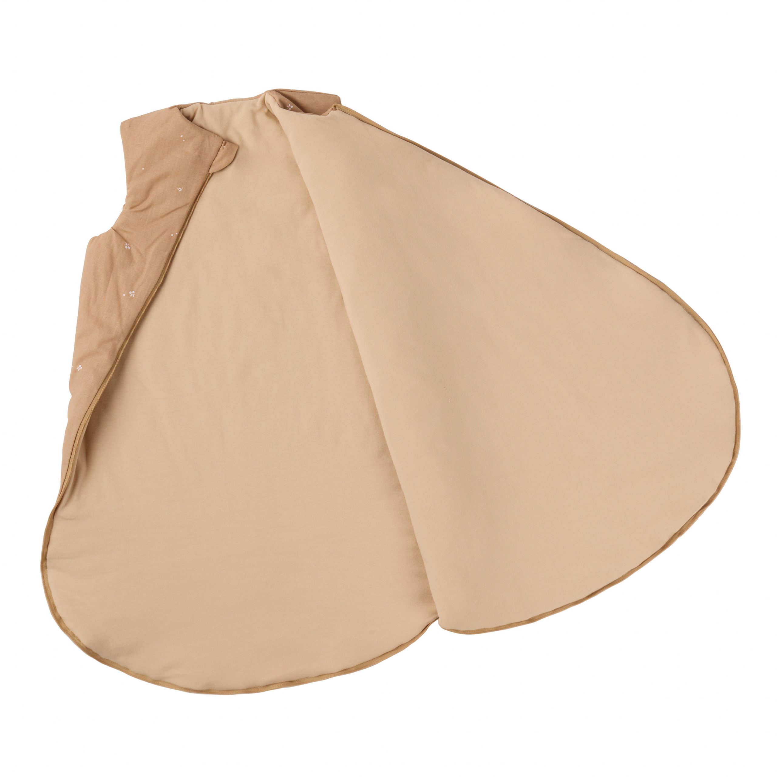Gigoteuse bébé hiver Cocoon Nobodinoz ouverte couleur terracotta clair coton bio 