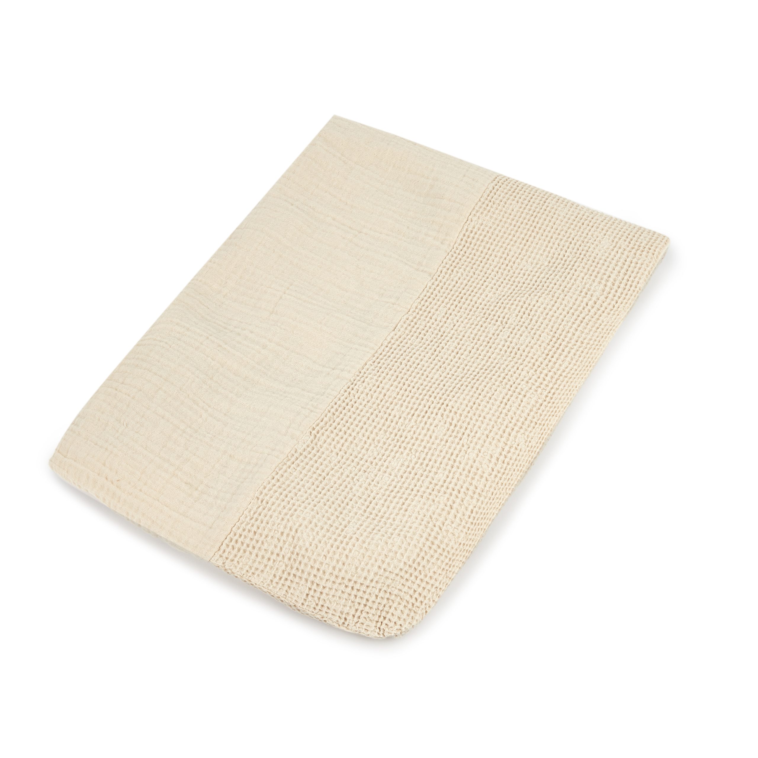 Housse en coton gaufré pour matelas à langer bebe Nobodinoz, coloris naturel