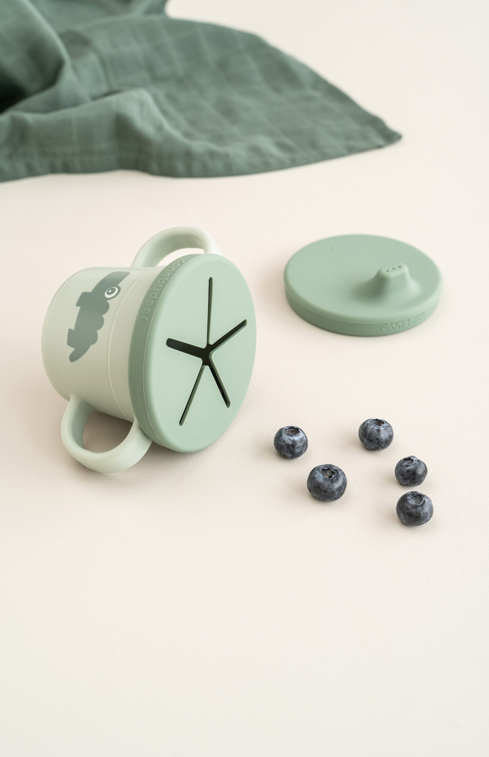 Tasse d'apprentissage et snack - Croco Vert