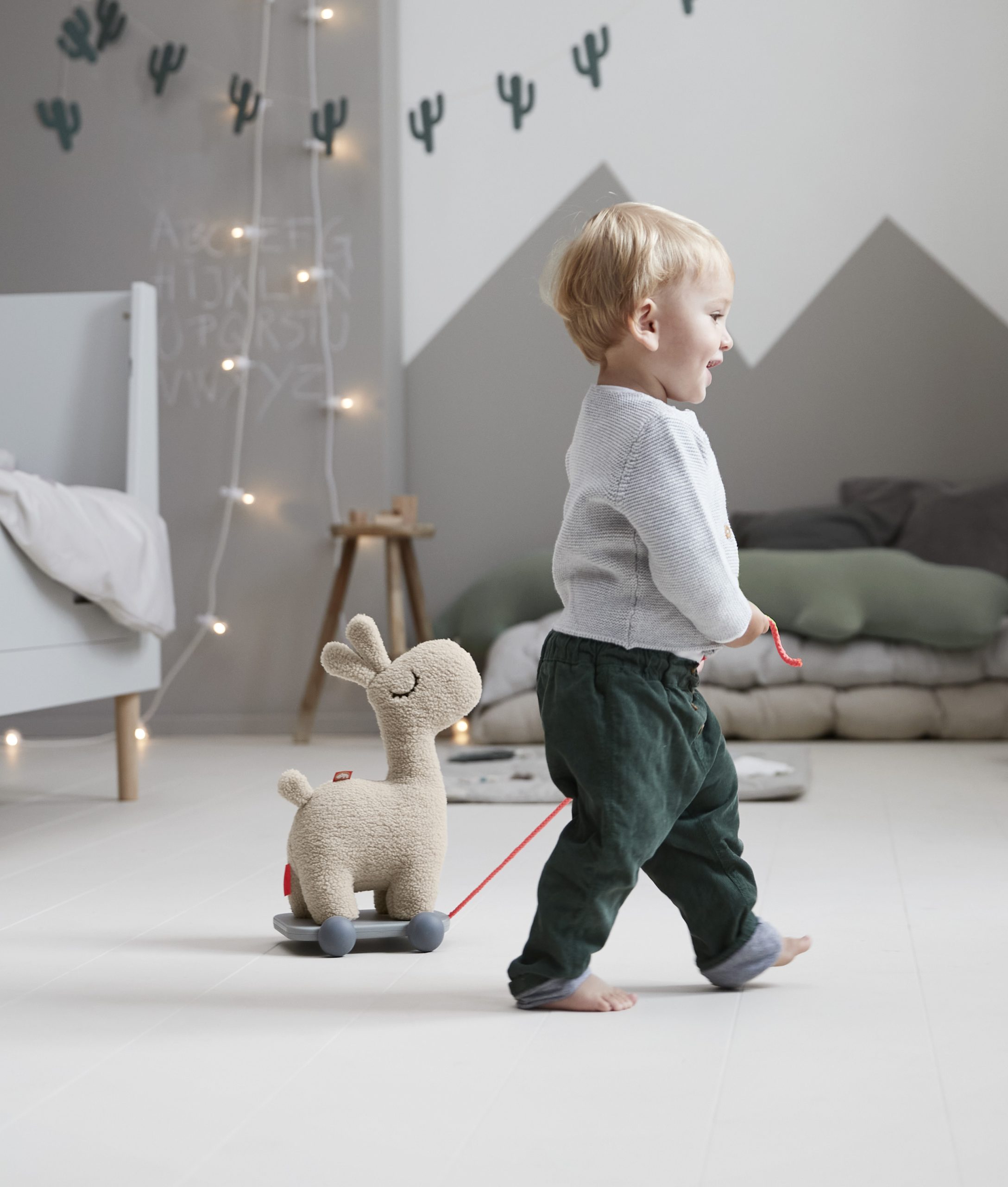 Jouet à tirer Lama sable Done By Deer