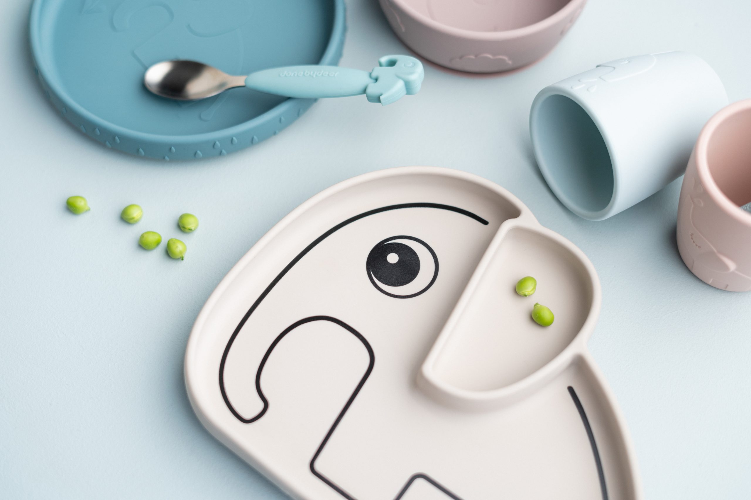 Assiette antidérapante Elphee en silicone - Sable