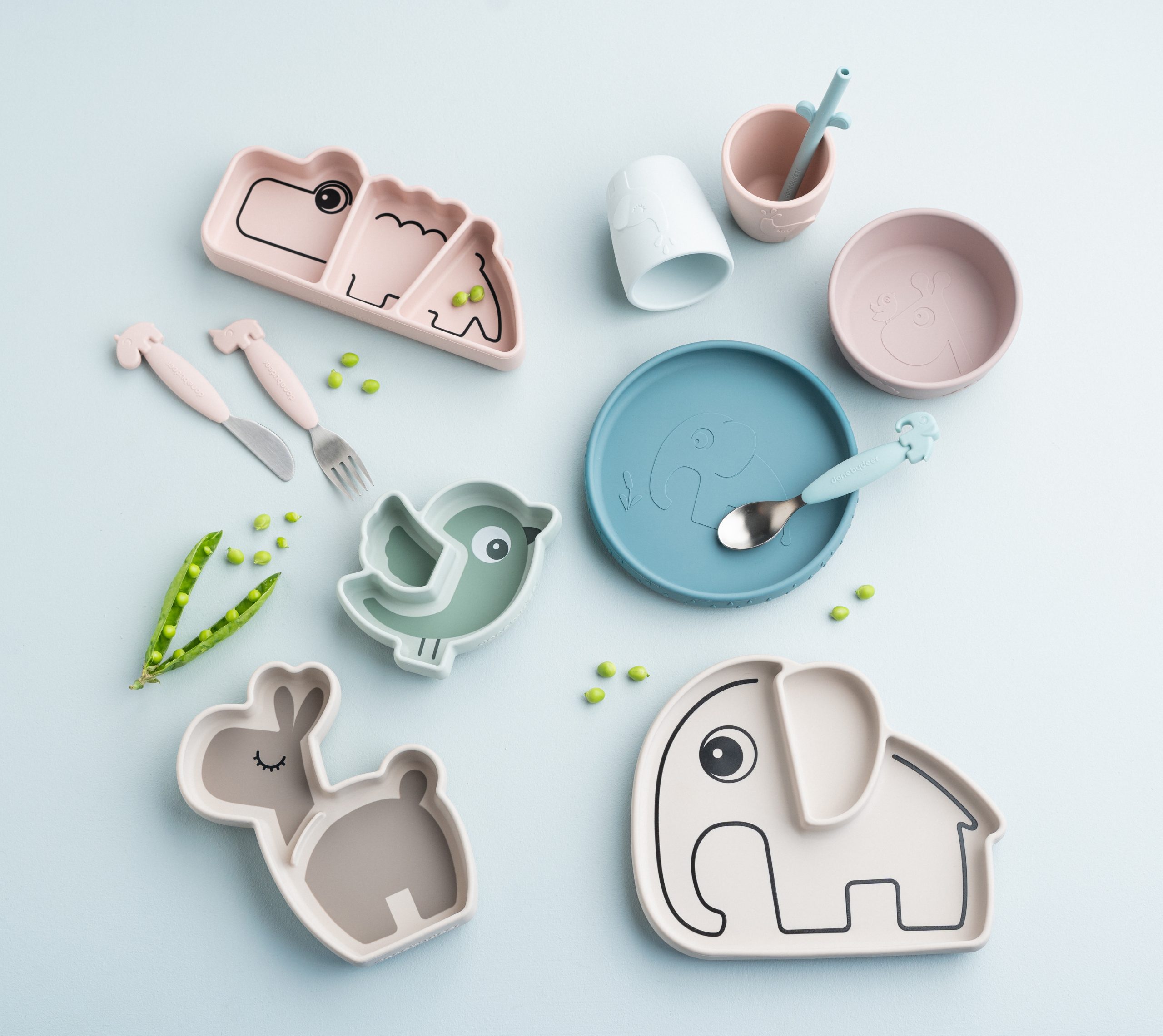 Assiette antidérapante Lalee en silicone - Sable