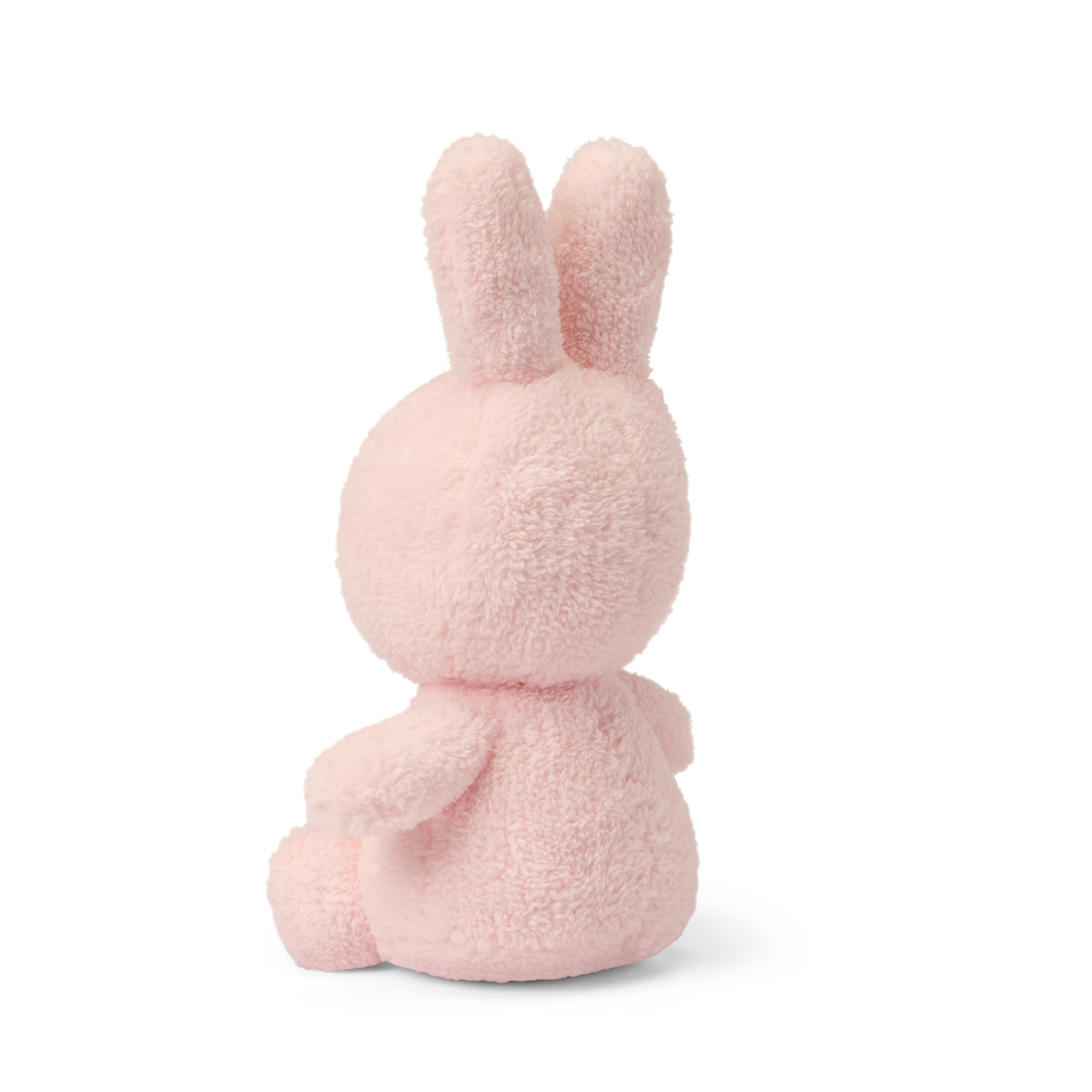 Peluche Miffy Terry rose pastel 23 cm – Bon Ton Toys – vue de dos – peluche douce en tissu recyclé fabriquée à la main