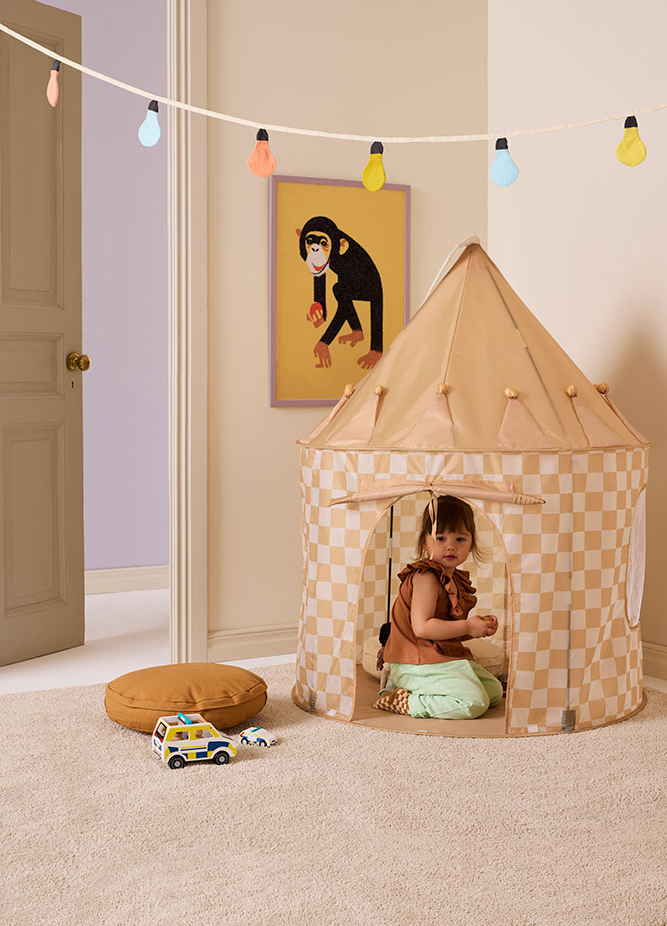 Tente de Jeu à carreaux - Jaune