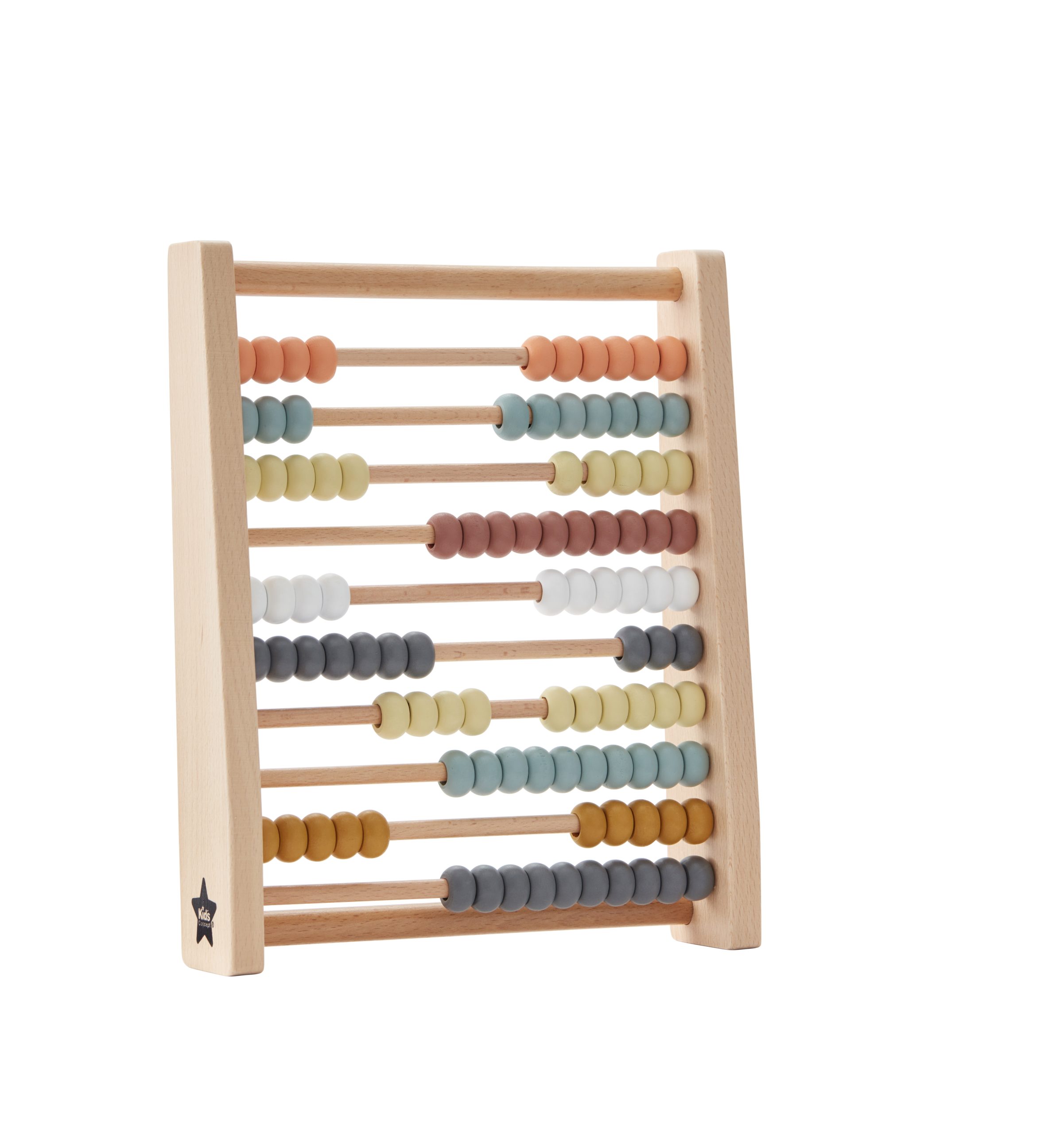 Boulier bébé en bois Kid’s Concept avec perles pastel – jouet éducatif pour apprendre à compter.
