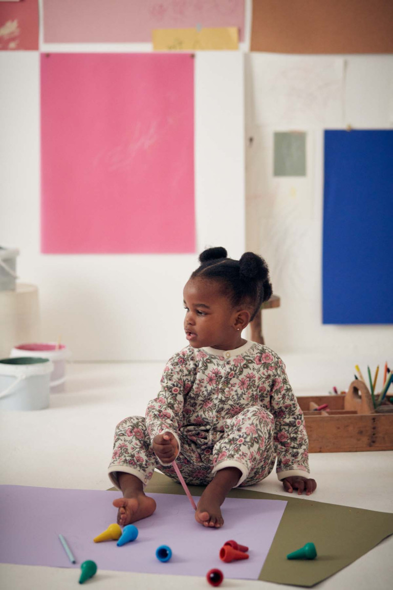 Combinaison Helene - Ivoire Fleurs