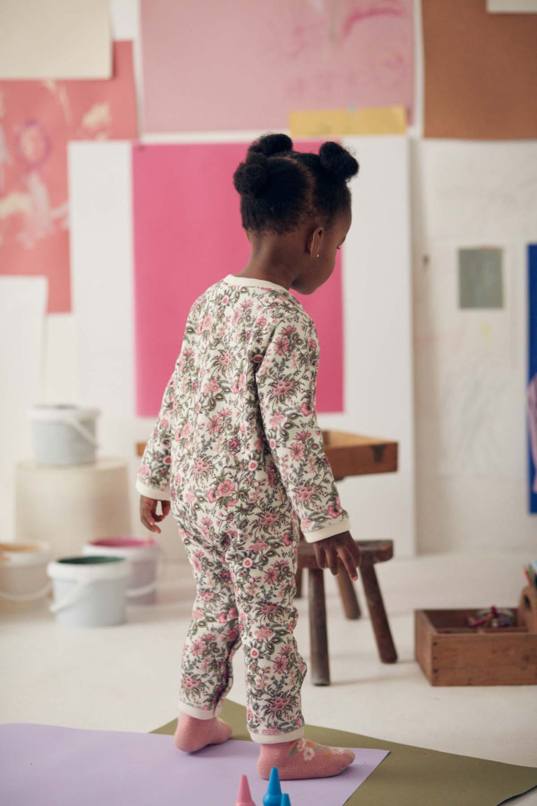 Combinaison Helene - Ivoire Fleurs