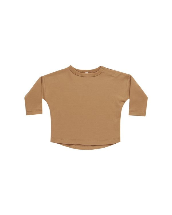 T-shirt bébé manches longues - Ocre - Quincy Mae