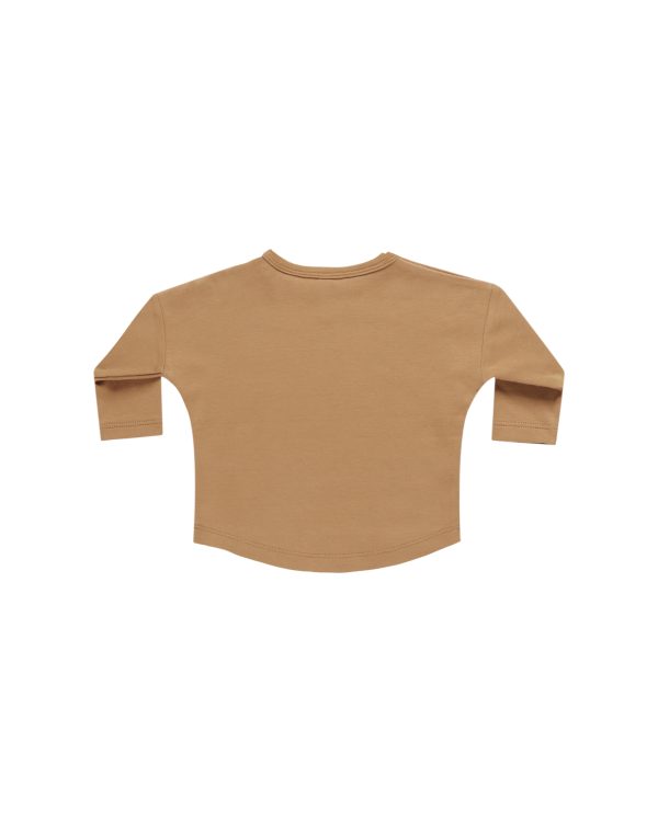 T-shirt bébé manches longues - Ocre - Quincy Mae DOS