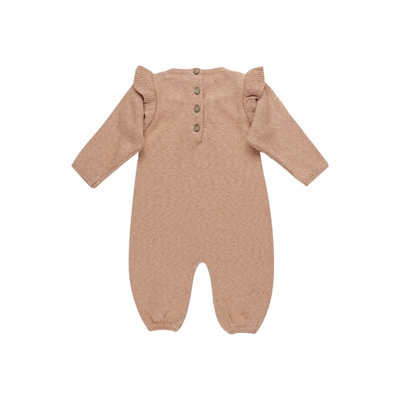 Barboteuse coton rose QUINCY MAÉ DOS