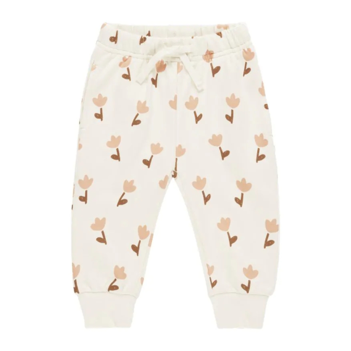 Pantalon de jogging bébé Tulipes - Ivoire - Quincy Mae