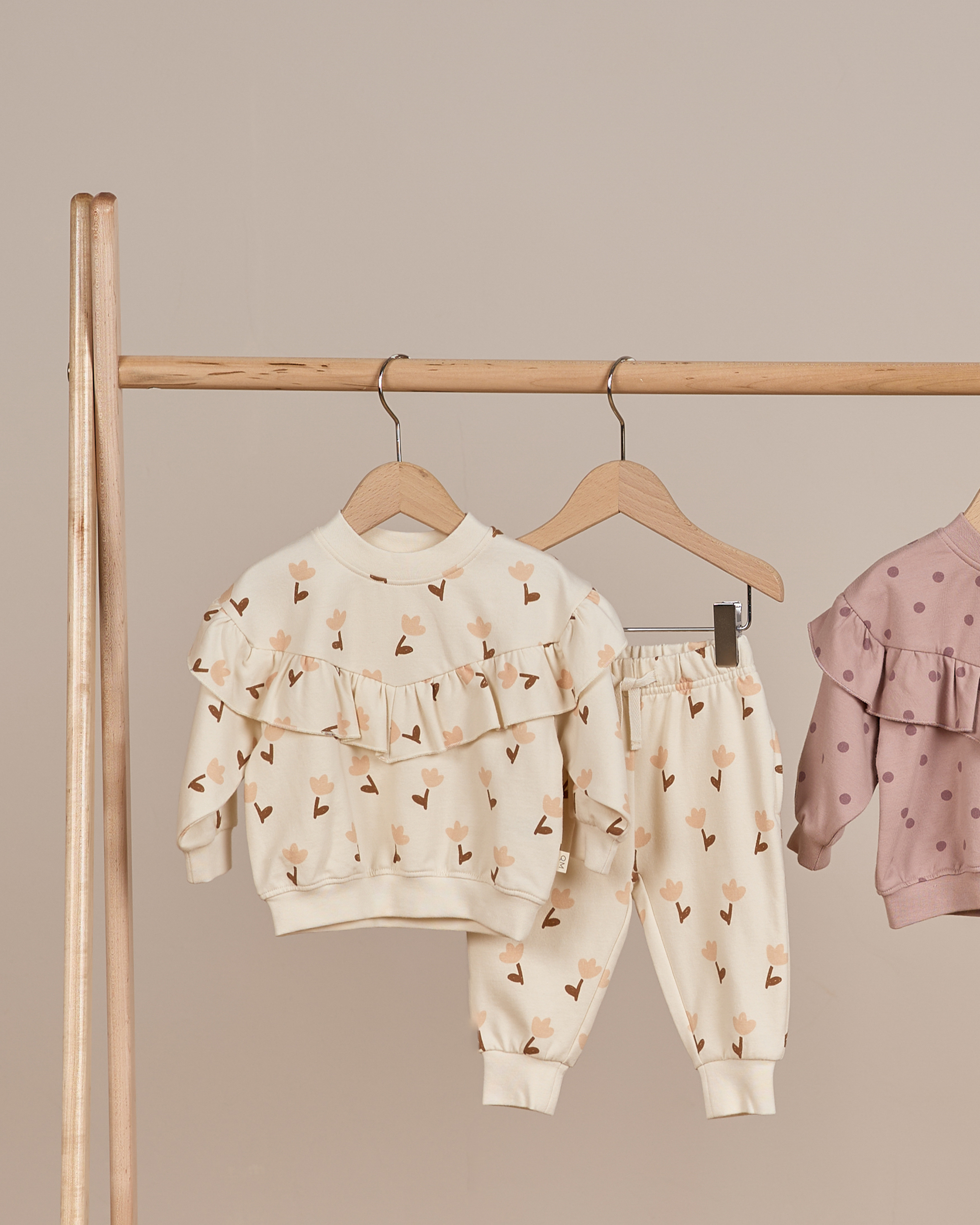 Pantalon de jogging Tulipes - Ivoire