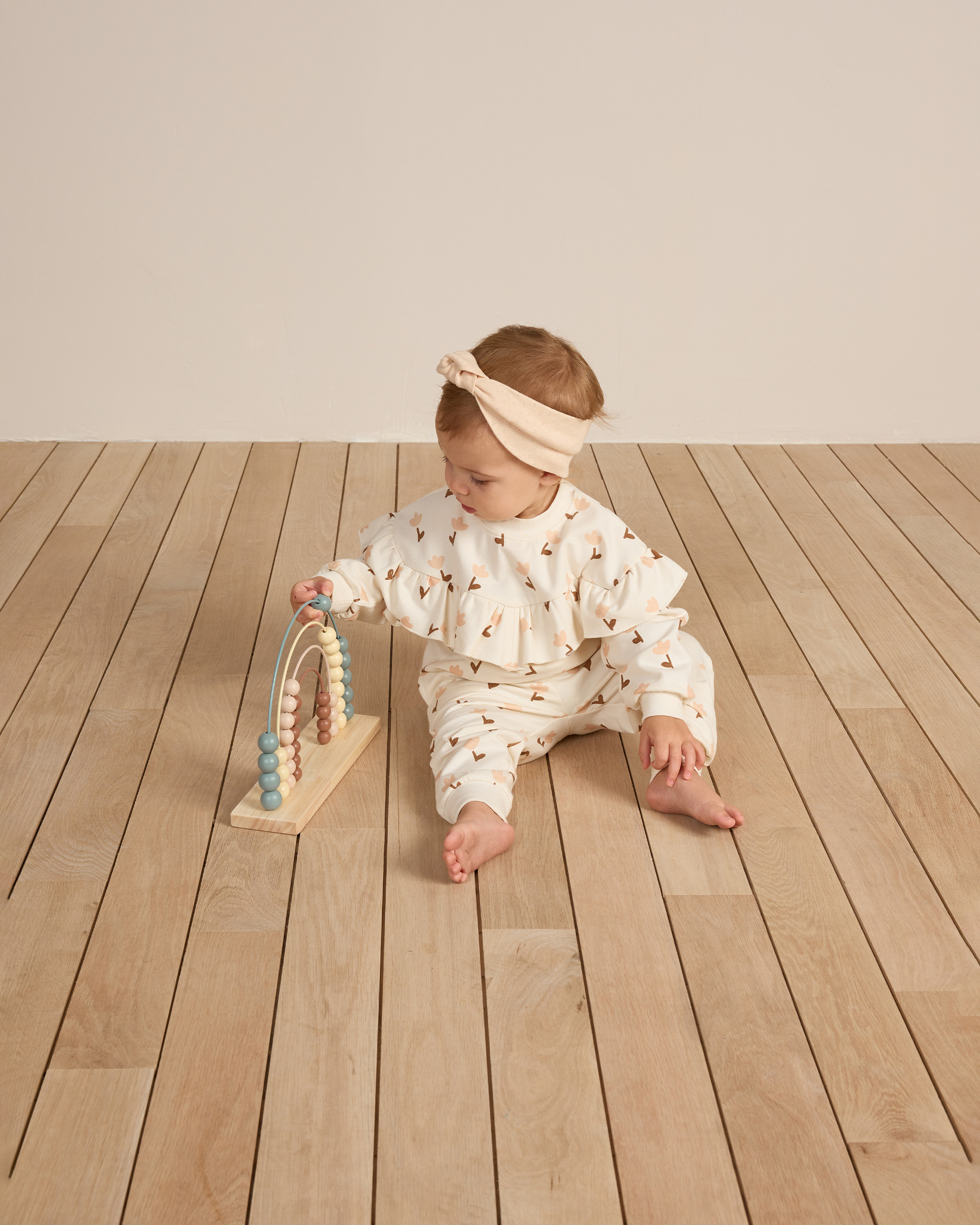 Pantalon de jogging Tulipes - Ivoire