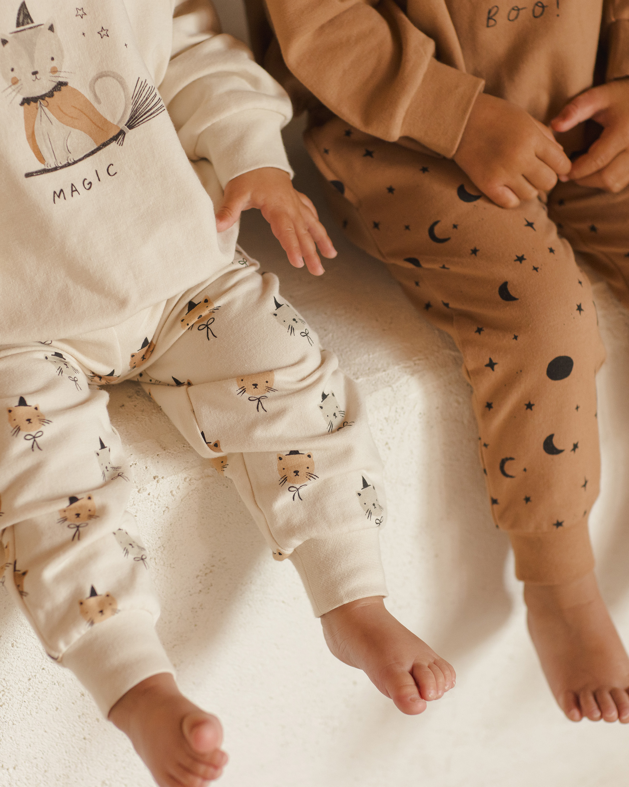 Pantalon en molleton Chats - Naturel