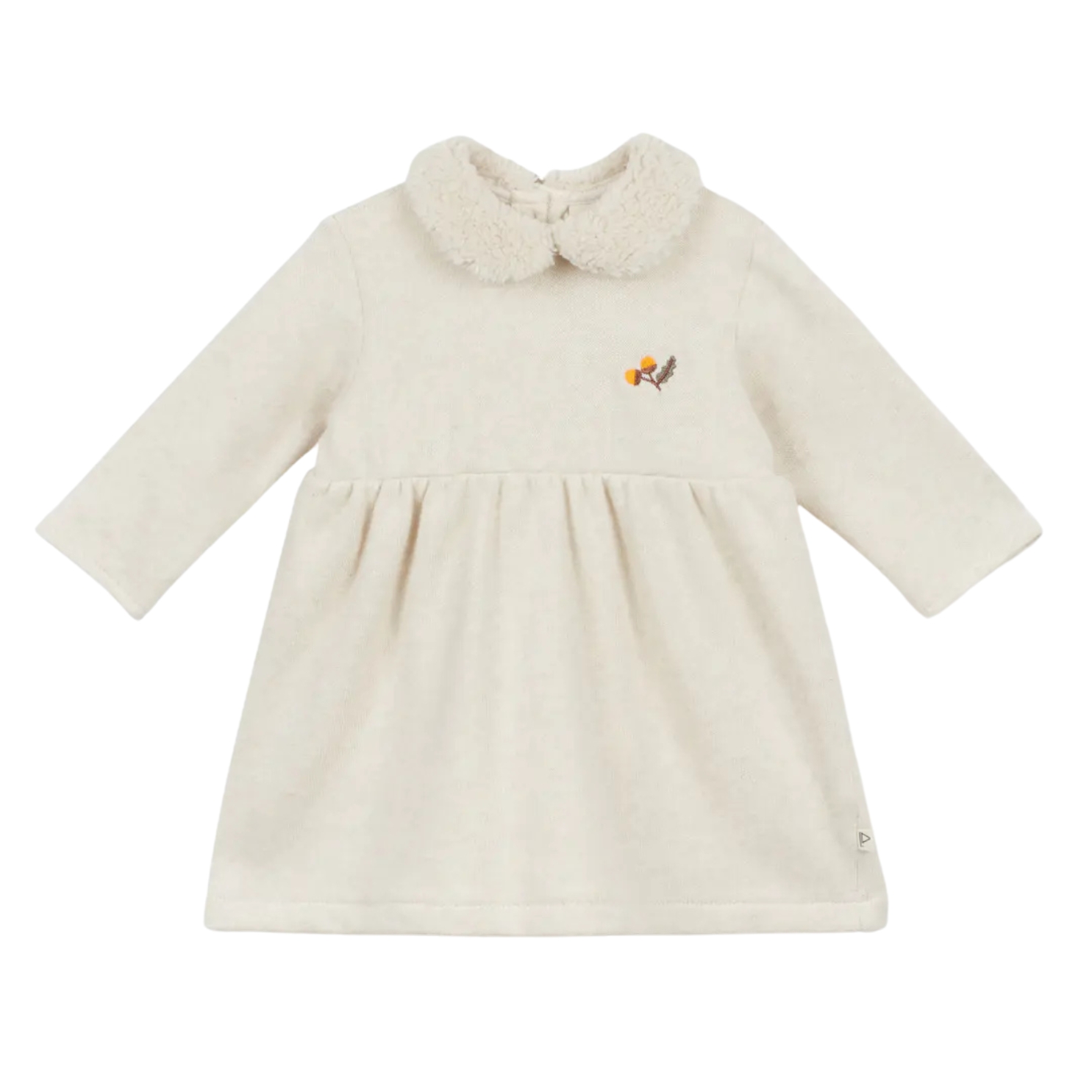 Robe bébé broderie Etia - Beige Arsène et les Pipelettes coton col