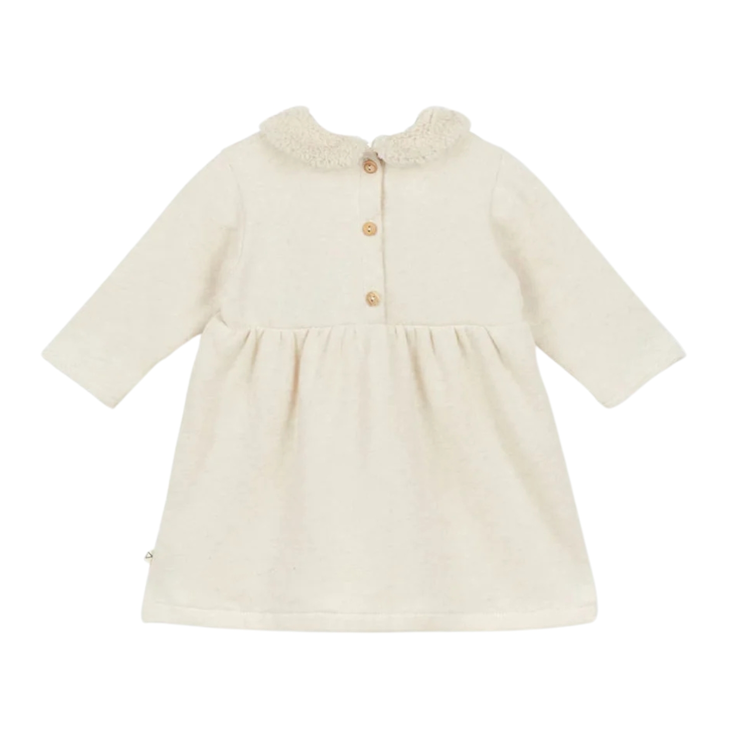 Robe bébé broderie Etia - Beige Arsène et les Pipelettes coton col Dos