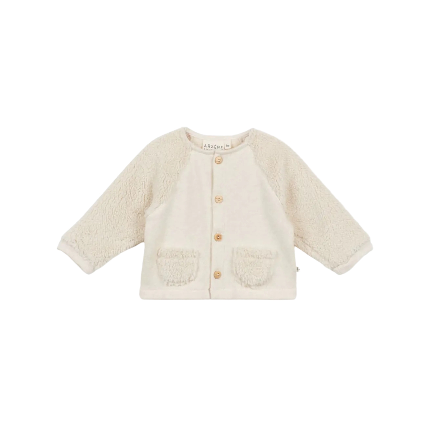 Cardigan bébé broderie Esin - Beige Arsène et les Pipelettes