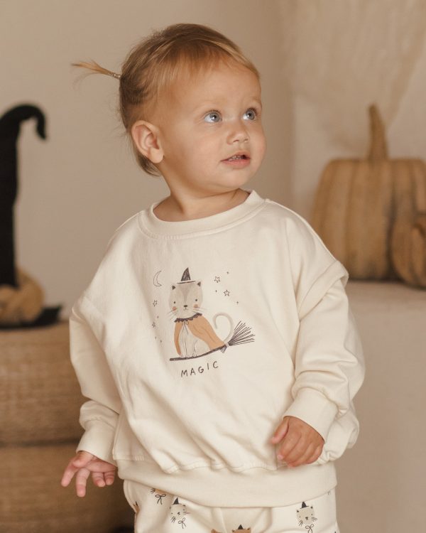 Sweat manches longues en molleton Magic - Naturel bébé Quincy Mae