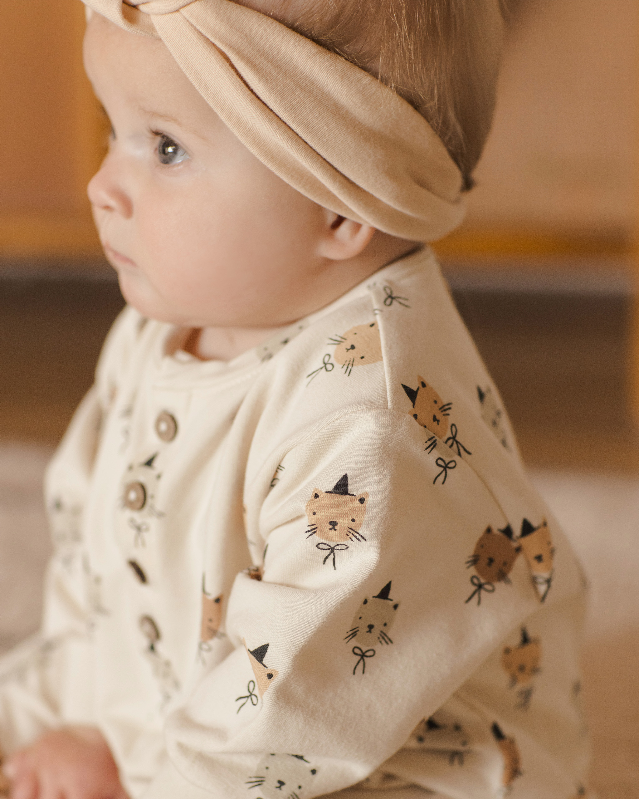 Combinaison en molleton Chats - Naturel