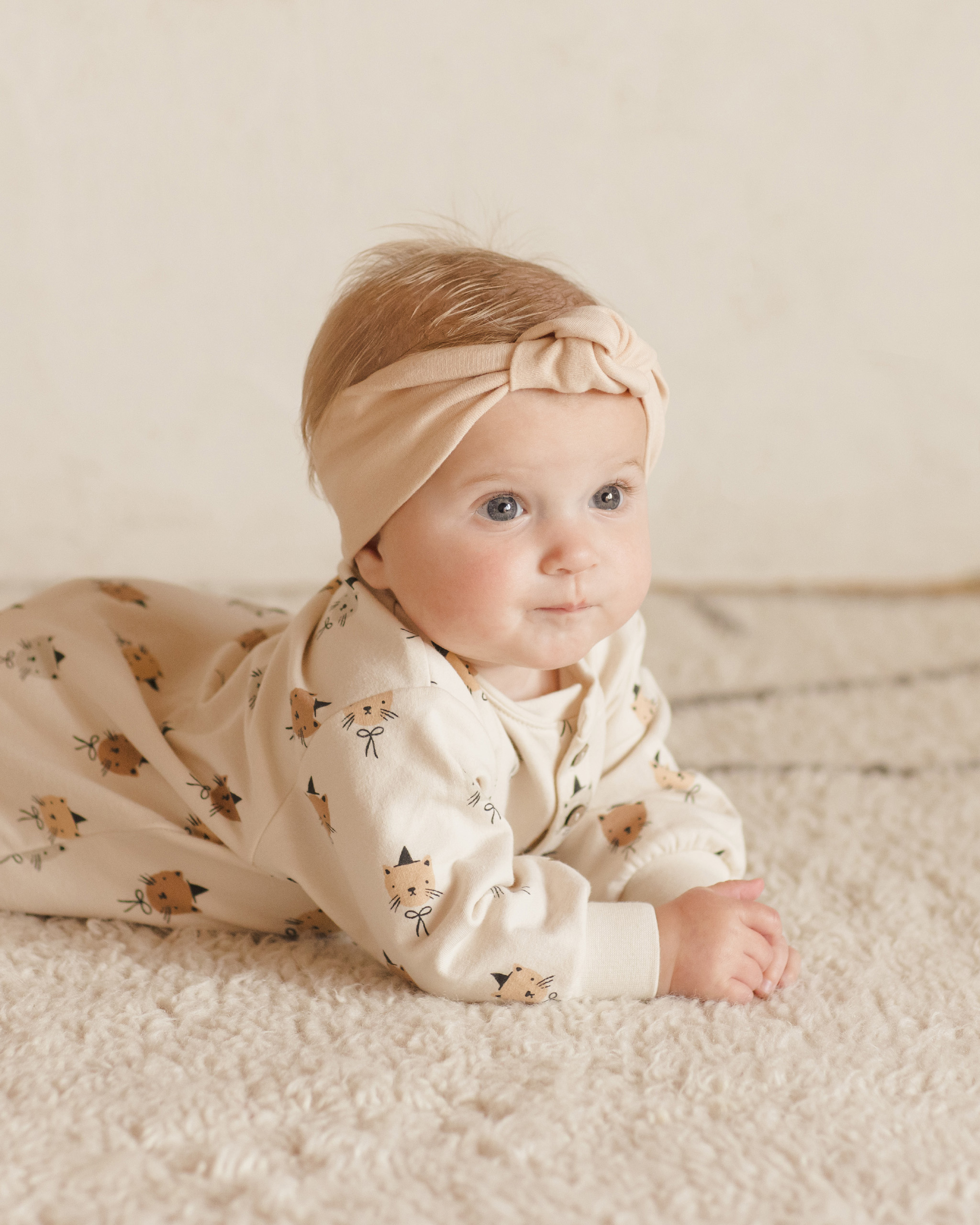 Combinaison en molleton Chats - Naturel