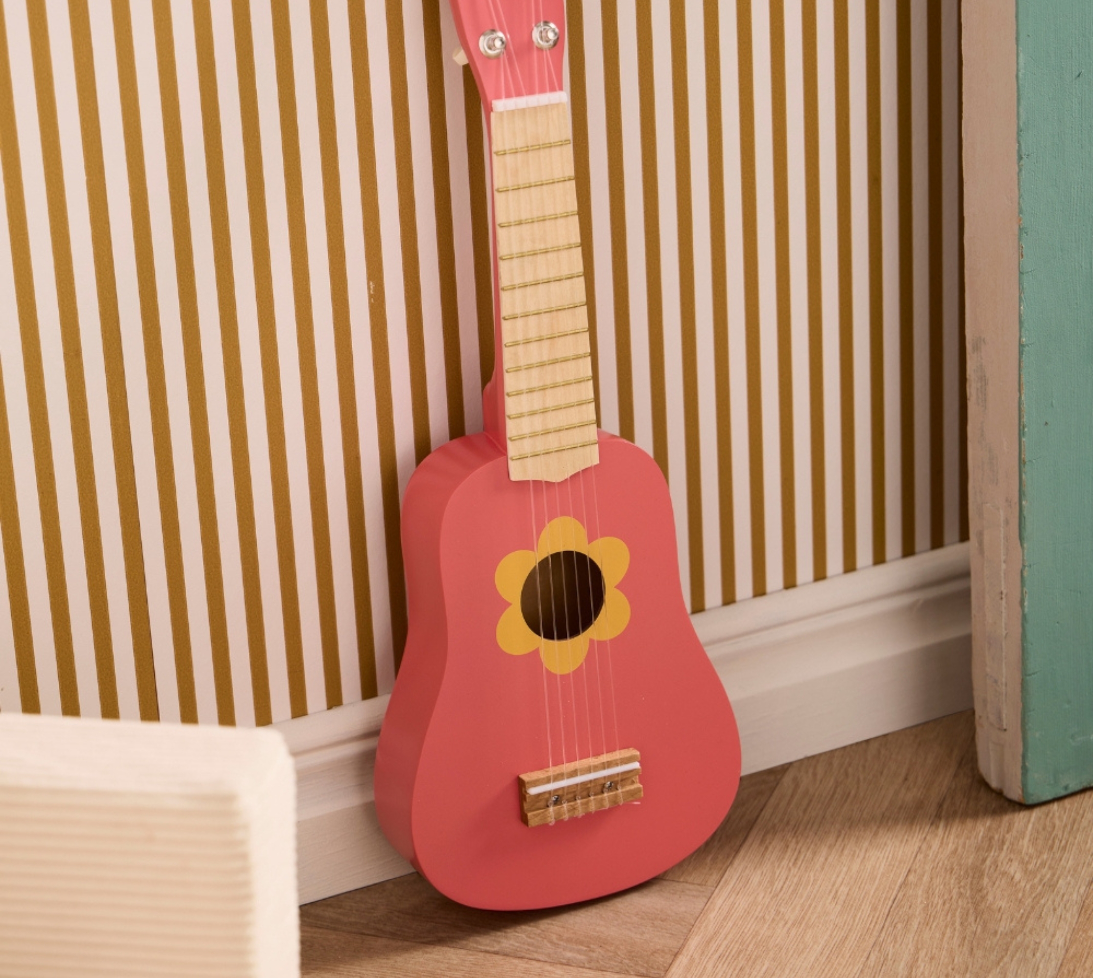 Vilac Piano Vintage En Bois Rouge 18 Touches – Instrument Musical Enfant 3 Ans+, Pré-assemblé, Sans Piles, Créativité