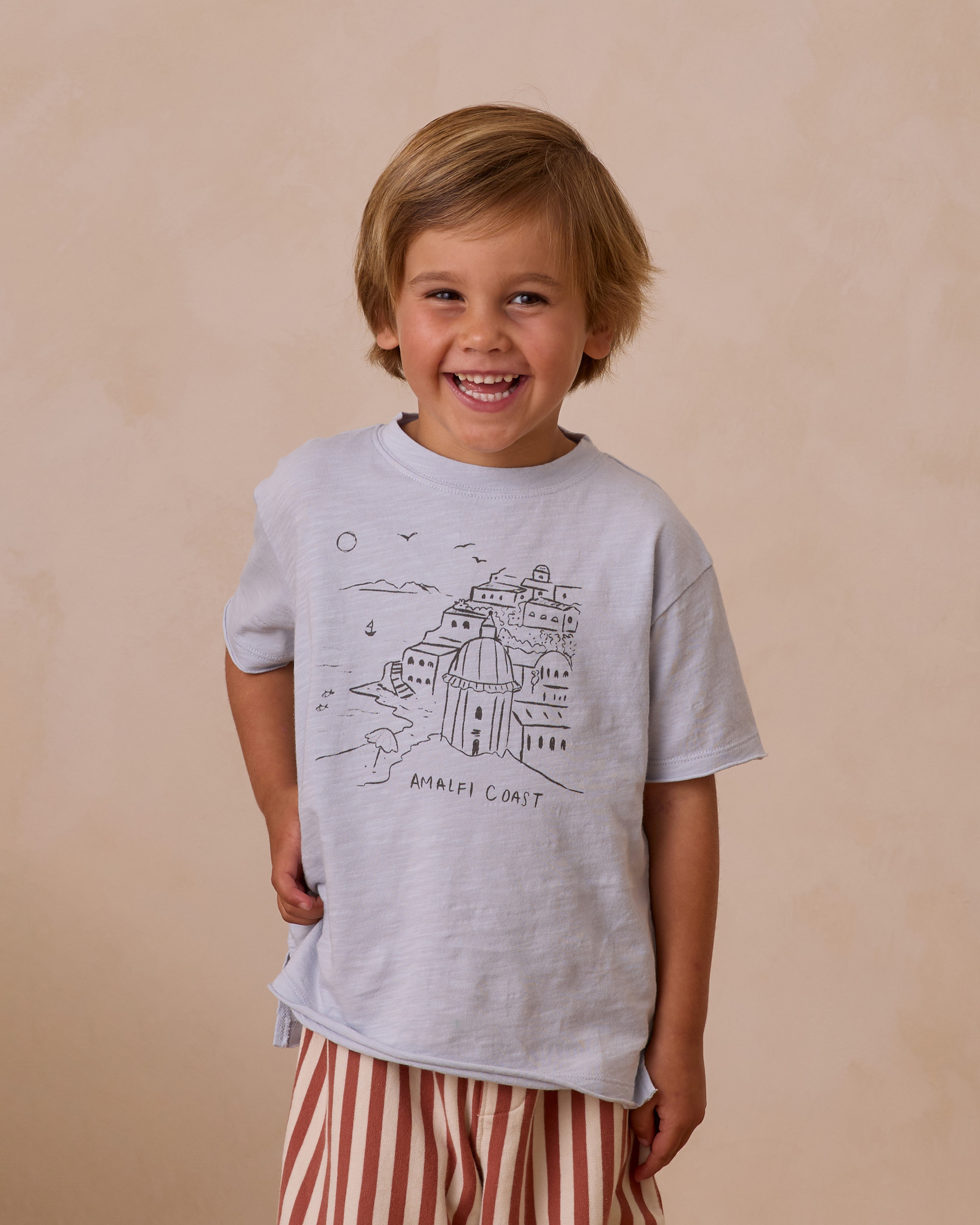 T-Shirt Côte Amalfitaine - Bleu Clair Rylee + Cru Lifestyle 2