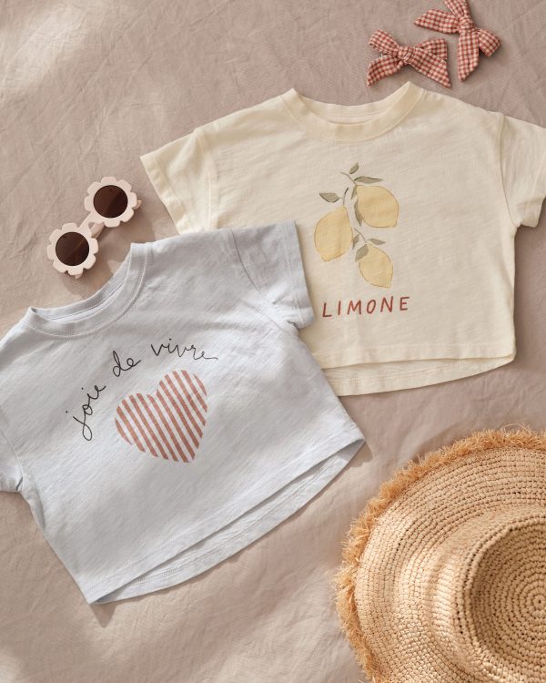 T-Shirt Boxy Citron - Ivoire - Rylee + Cru Lifestyle 3