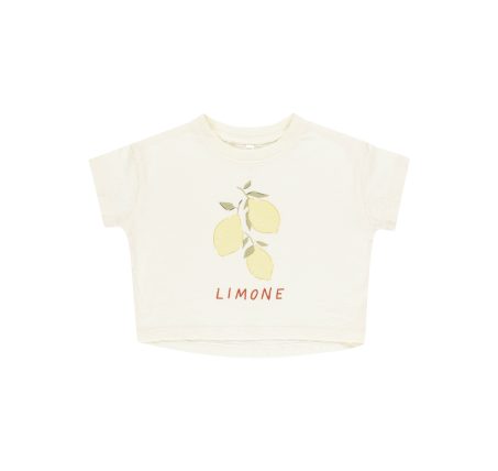 T-Shirt Boxy Citron - Ivoire - Rylee + Cru