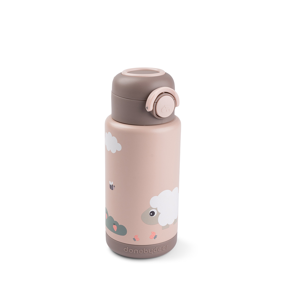 Gourde isotherme enfant rose avec motif mouton Sheepy – Done By Deer