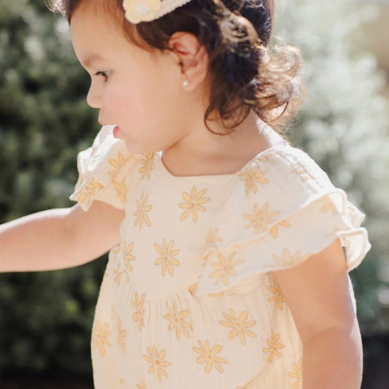 combinaison bébé fille écru à fleurs jaunes – article en promotion dans les ventes privées Today Is Sunday