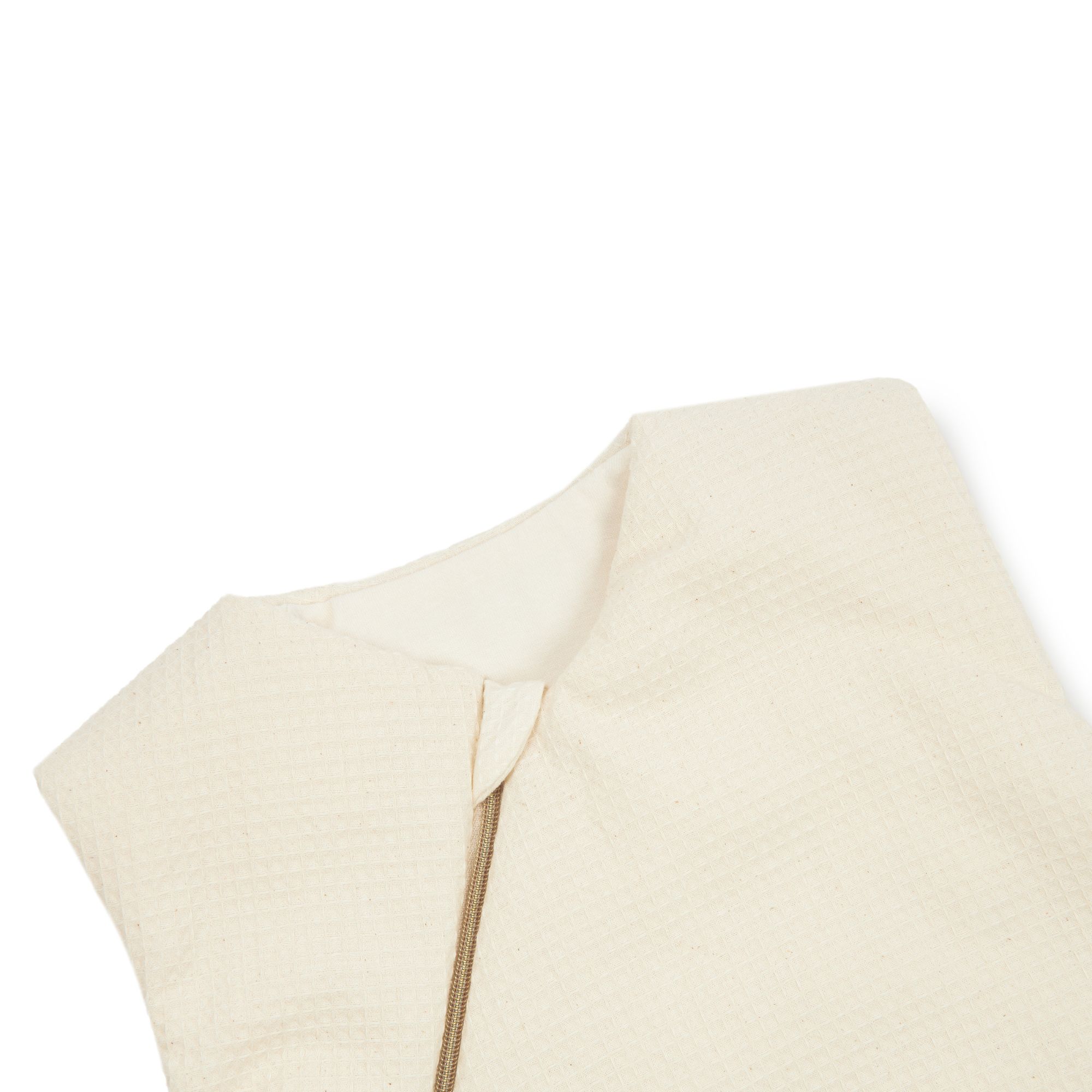 Détail col gigoteuse mi-saison Cocoon Nobodinoz coton bio naturel