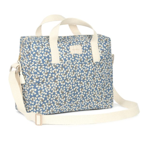 Sac à langer imperméable Nobodinoz Gala Opéra Blue Yumiko vu de profil