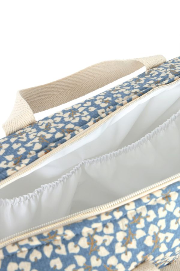 Intérieur du sac à langer imperméable Gala Opéra Blue Yumiko Nobodinoz avec poches de rangement