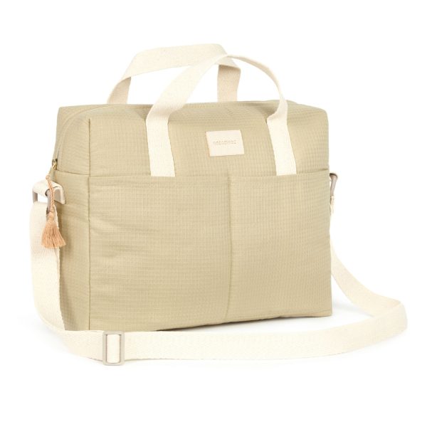 Sac à langer Nobodinoz vert d'eau imperméable avec bandoulière et poches