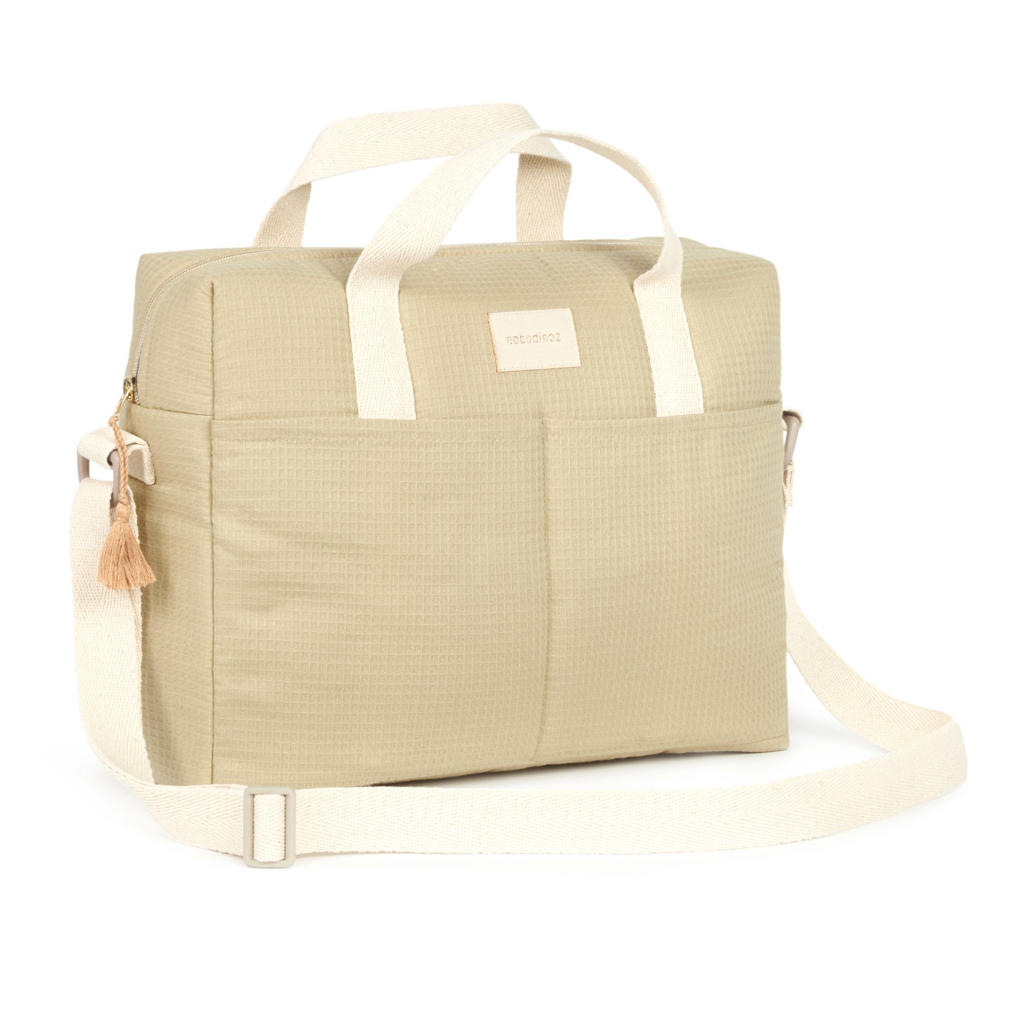 Sac à langer Nobodinoz vert d'eau imperméable avec bandoulière et poches